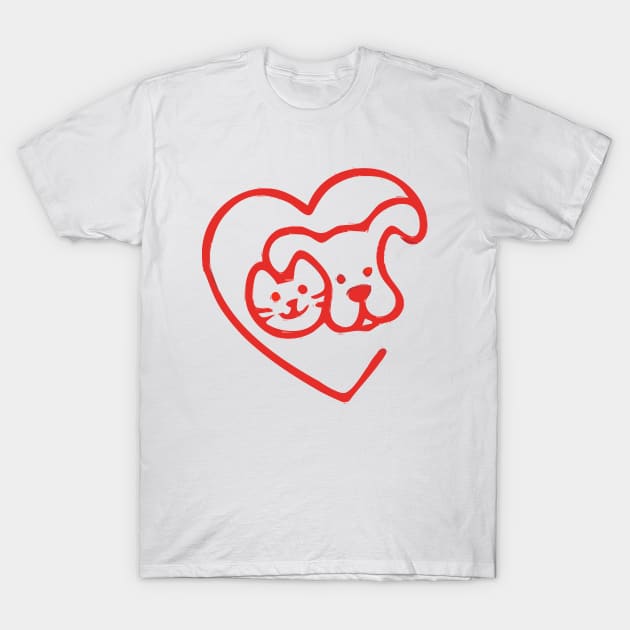 I Love my Dog and Cat T-Shirt by PatrioTEEism